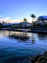 View of swimming pool in lake