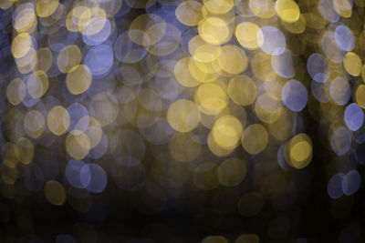 Defocused image of illuminated lights