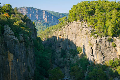 Panoramic view of rocky mountains