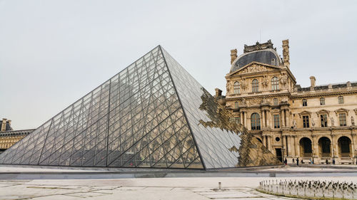 Low angle view of eiffel tower