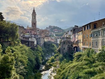 Cloudy evening in dolcedo, liguria, italy