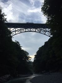 Low angle view of bridge against sky