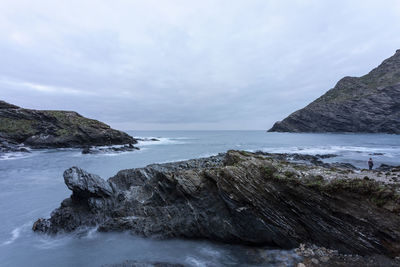 Scenic view of sea against sky in cala li fureddi