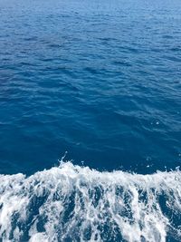 High angle view of sea waves