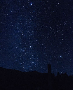 Low angle view of stars in sky