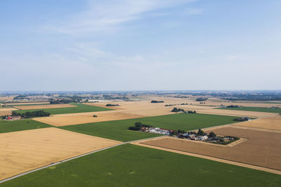 High angle view of rural landscape