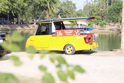 Yellow vintage car