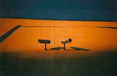 Cctv cameras on a building wall