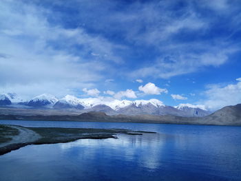 Scenic view of lake against mountains