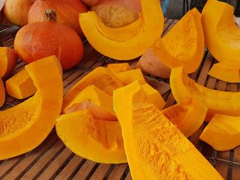 Close-up of pumpkins