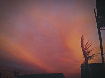 Low angle view of sky at sunset