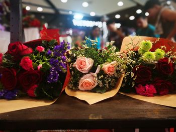 Close-up of rose bouquet