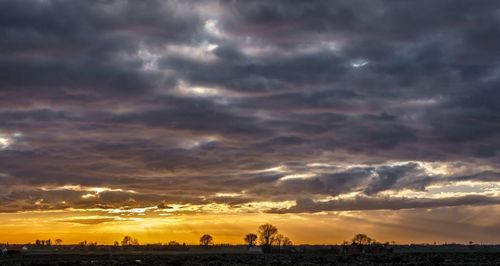Sunset over landscape
