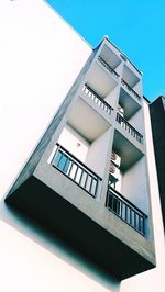 Low angle view of building against clear sky