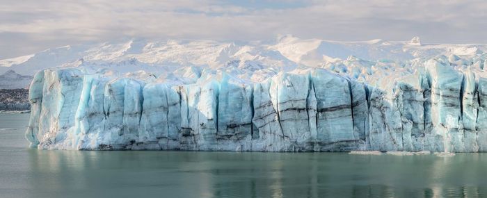Majestic iceberg floating in vast waters