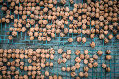 High angle view of vegetables for sale at market stall