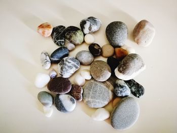 Directly above view of eggs