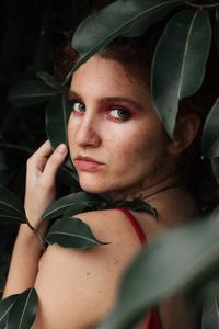 Close-up portrait of woman