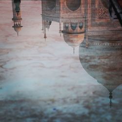 Reflection of taj mahal in water