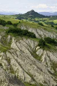 Scenic view of land against sky