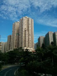 Buildings against clear sky