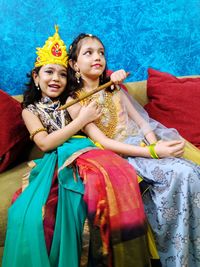 Radha-krishna during indian festival janmashtami