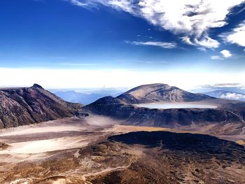 Scenic view of dramatic landscape against sky