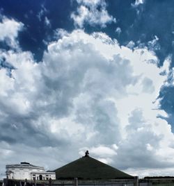 Low angle view of built structure against sky