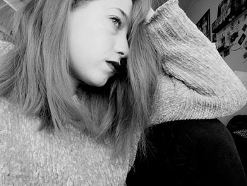 Close-up of young woman