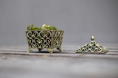 Close-up of potted plant on table