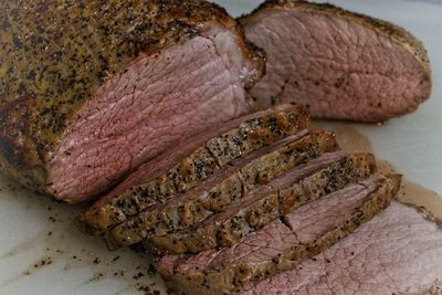 High angle view of bread in container