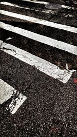 High angle view of road