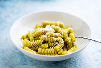 Close-up of food in bowl on table