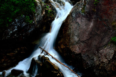 River flowing through rocks