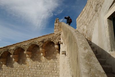 Low angle view of historical building