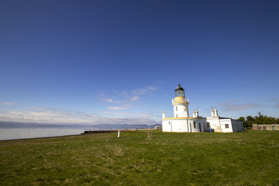 The lighthouse at chanonry point near fortrose in the scottish highlands, uk
