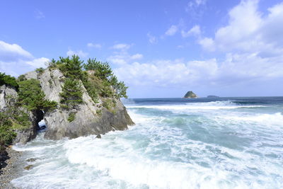 Scenic view of sea against sky