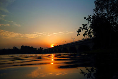 View of trees at sunset