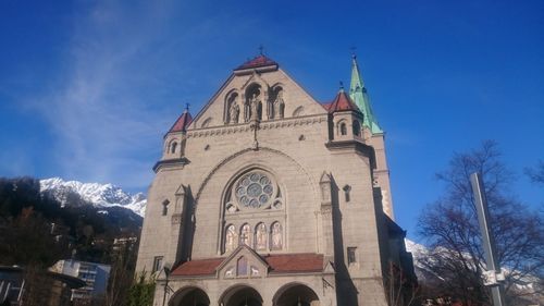 Low angle view of church against sky