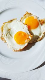 Close-up of breakfast served in plate