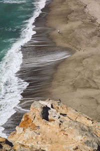 High angle view of beach