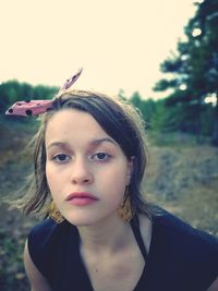 Portrait of young woman
