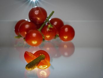 Close-up of tomatoes on table