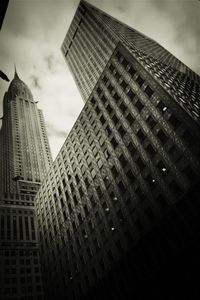 Low angle view of modern building against sky