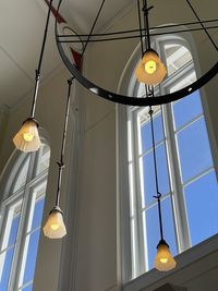 Low angle view of basketball hoop