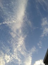 Low angle view of cloudy sky