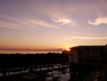 View of sea at sunset