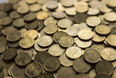 Full frame shot of coins