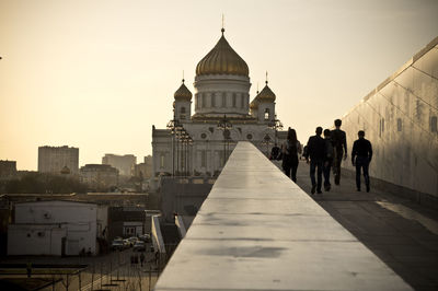 View of cathedral at sunset