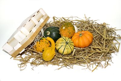 Close-up of yellow basket